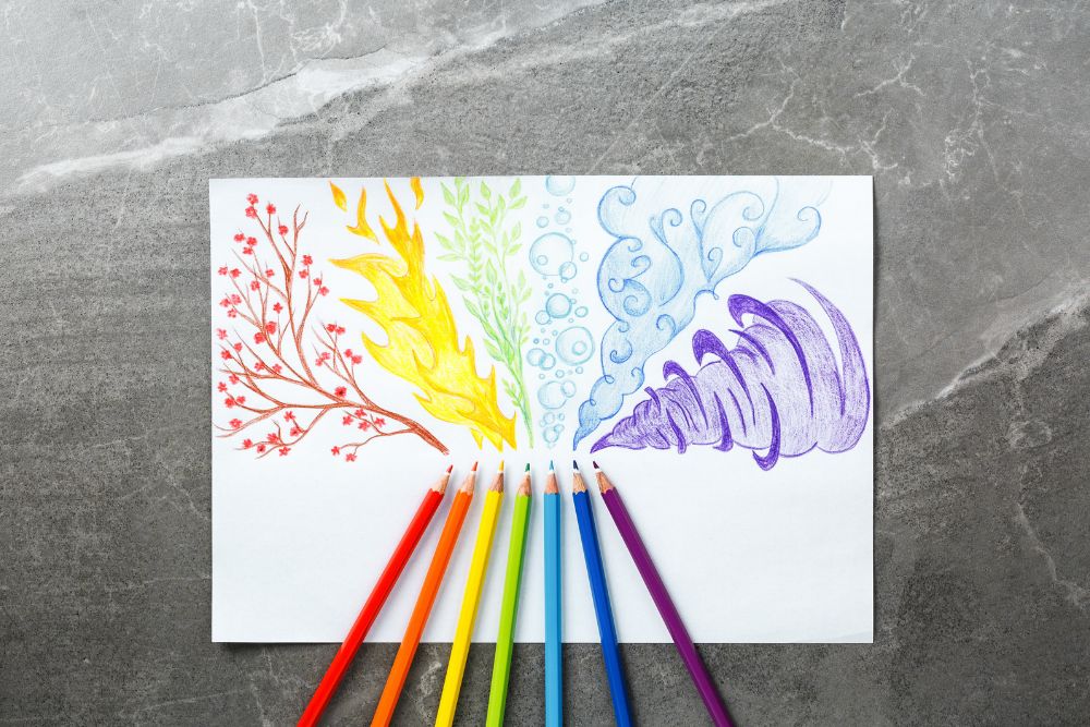 Painting drawing colorful